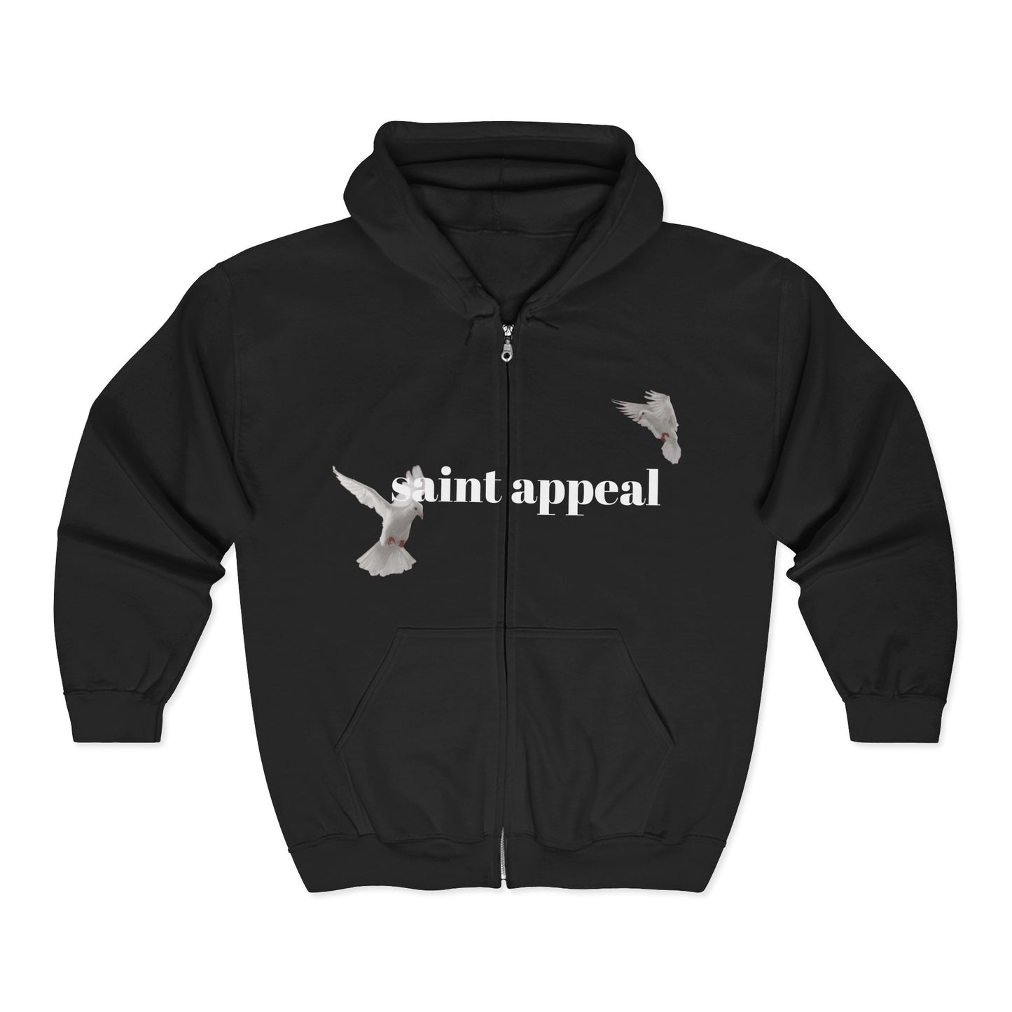 "praying" zip-up